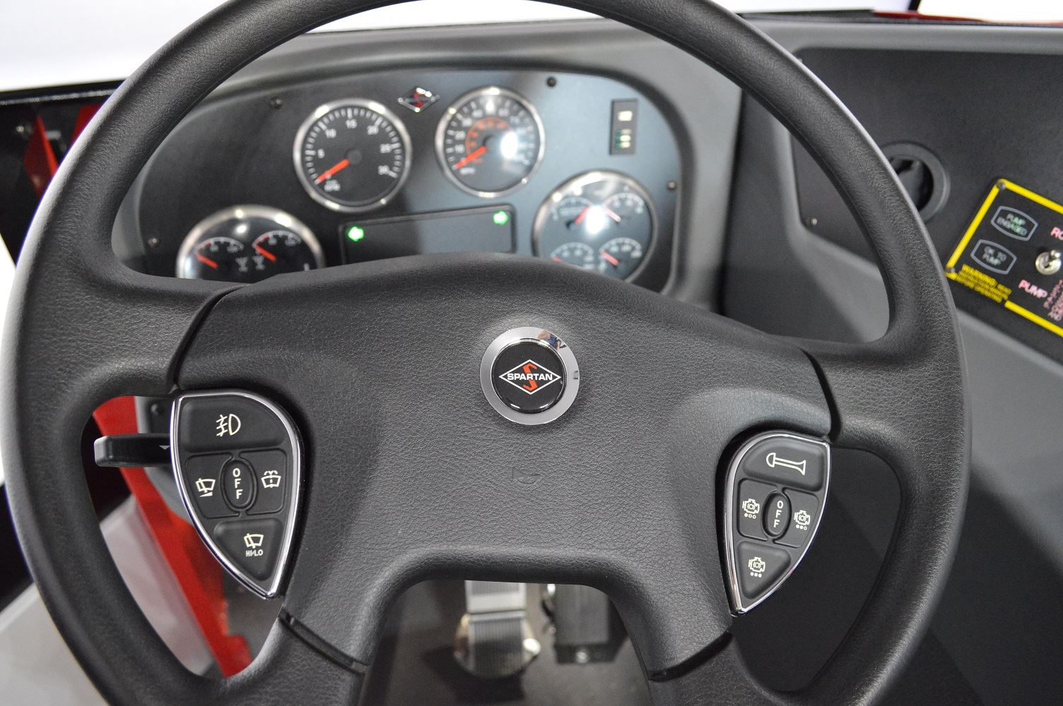 Each area department hosts the driving simulator for one month per year for training.